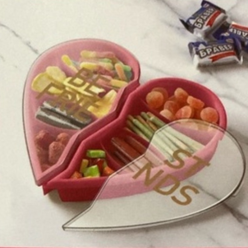NWT Snackle Box Best Friends Heart-Shaped Pink